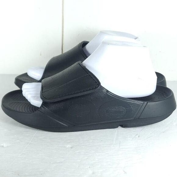 Oofos OOahh Sport Flex Black M9 / W11 Comfort Recovery Slide Sandals Shoes main image 7
